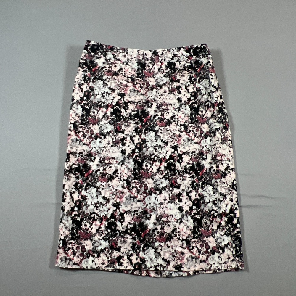 The Limited Pencil Skirt Women 6 Multicolor Floral Print Back Zip Party Cocktail